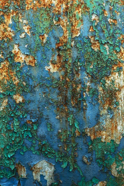 Pared Metálica Oxidada Lámina Hierro Vieja Cubierta Con Óxido Con — Foto de Stock