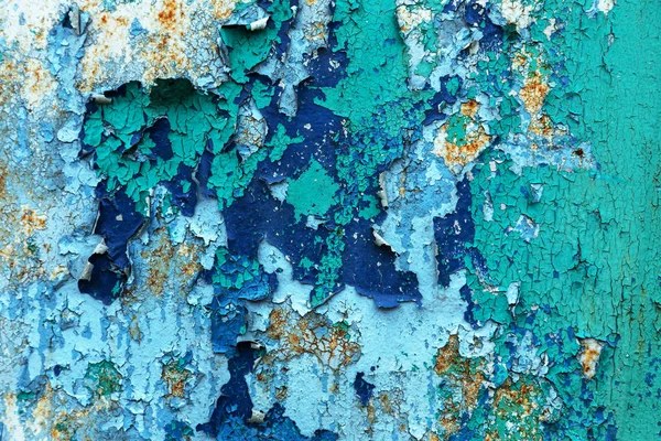 Rusty Metal Wall Old Iron Sheet Covered Rust Multi Colored — Stock Photo, Image