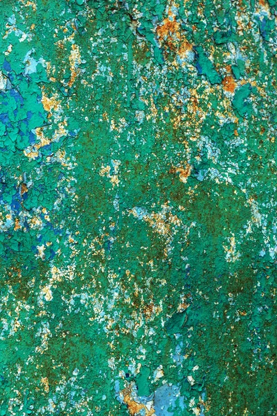 Ржавая Металлическая Стена Старый Железный Лист Покрытый Ржавчиной Разноцветной Краской — стоковое фото