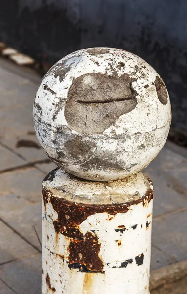 Stone Balls City Street Urban Design Fencing Road Large Outdoor — Stock Photo, Image