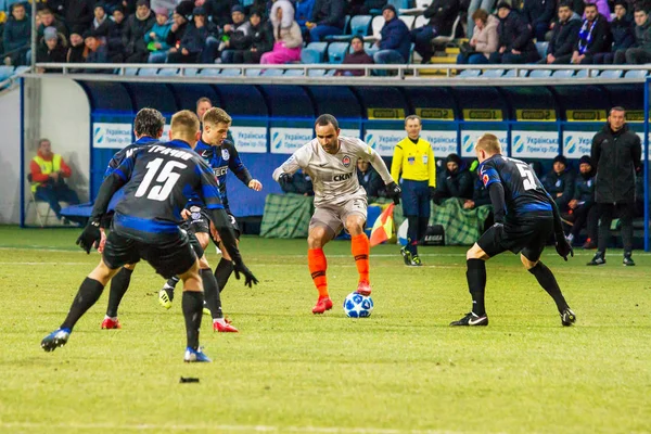 Odessa Ukrayna Mart 2019 Shakhtar Donetsk Chernomorets Odessa Futbol Oyuncuları — Stok fotoğraf