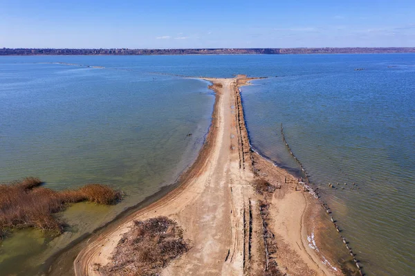 Offpist Djupa Gummilarver Vägen Täckt Våt Smutsig Sand Road Spår — Stockfoto