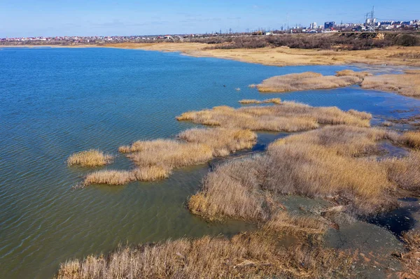 Vedere Sus Zonei Coastă Estuarului Rezervației Ecologice Kuyalnik Odessa Ucraina — Fotografie, imagine de stoc