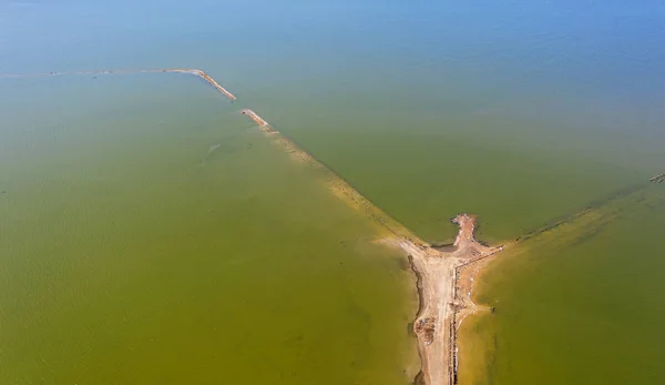 Pohled Shora Pobřežní Oblasti Ekologické Rezervy Kuyalnik Ústí Oděsa Ukrajina — Stock fotografie