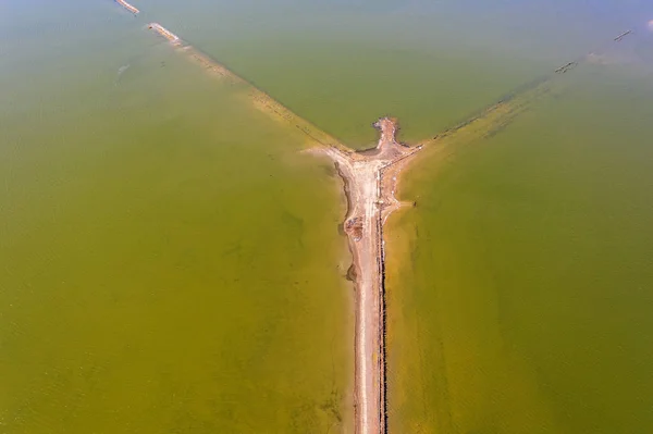 Top View Coastal Zone Ecological Reserve Kuyalnik Estuary Odessa Ukraine — Free Stock Photo