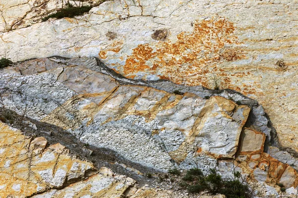 Łupki Gór Cementu Doły Tekstury Ściany Kamienia Duży Kamień Pęknięcia — Zdjęcie stockowe