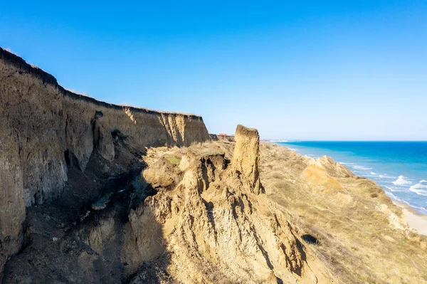 Mountain Jordskred Ett Miljömässigt Farligt Område Stor Spricka Marken Nedstigningen — Stockfoto