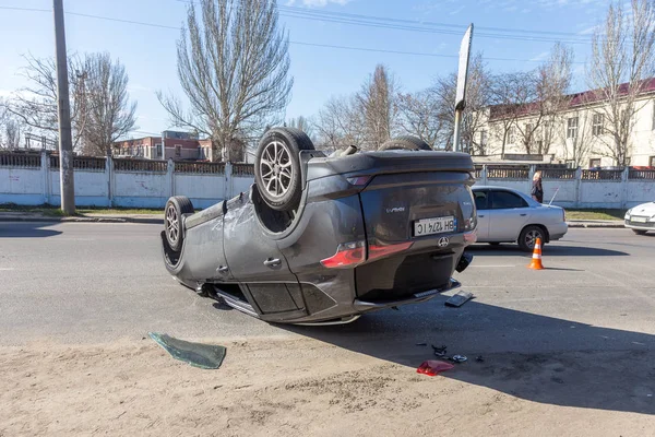 Одесса Украина Марта 2019 Года После Автомобильной Аварии Сломанная Машина — стоковое фото