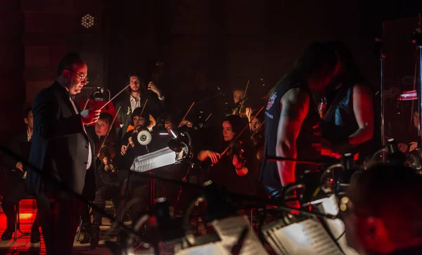 Oděsa Ukrajina Března 2019 Symphony Orchestra Koncert Scéně Divadla Hudebníci — Stock fotografie