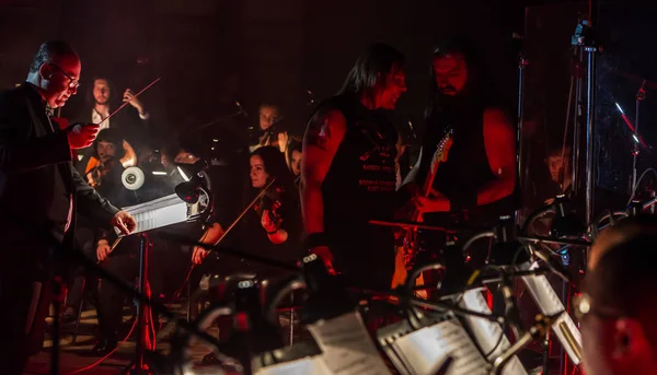 Odessa Ukraine Março 2019 Concerto Orquestra Sinfônica Palco Teatro Músicos — Fotografia de Stock