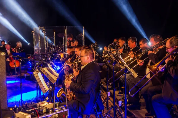 Οδησσός Ουκρανία Μαρτίου 2019 Συναυλία Συμφωνικής Ορχήστρας Στη Σκηνή Του — Φωτογραφία Αρχείου