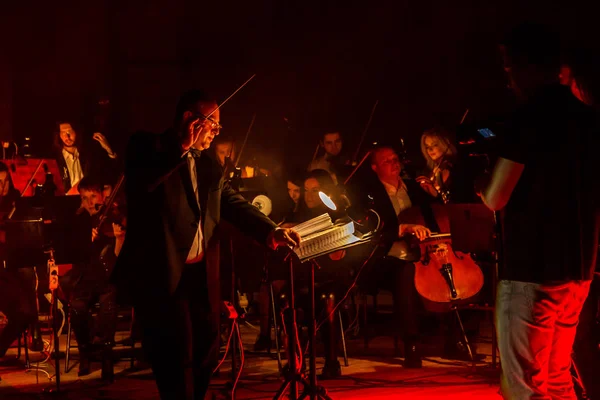 Odessa Ukraine Mars 2019 Concert Orchestre Symphonique Sur Scène Musiciens — Photo