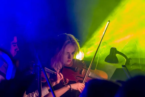 Oděsa Ukrajina Března 2019 Symphony Orchestra Koncert Scéně Divadla Hudebníci — Stock fotografie