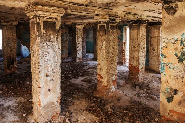 Interior Místico Ruínas Edifício Arruinado Abandonado Casa Cultura Teatro Urss — Fotografia de Stock