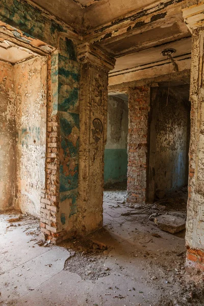 Mystical Interior Ruins Abandoned Ruined Building House Culture Theater Ussr Stock Picture