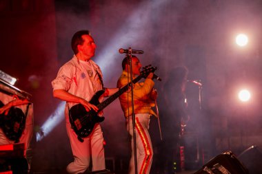 Odessa, Ukrayna - 16 Mart 2019: Rock konseri Queen tribute sho