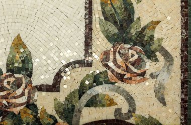 Bir güzel Mermer Mozaik panel detay. İç mermer mosai