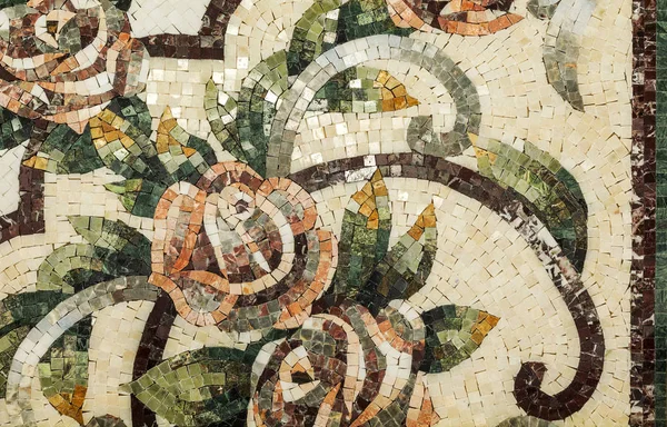 Dettaglio di un bellissimo pannello a mosaico in marmo. Interni marmo mosai — Foto Stock