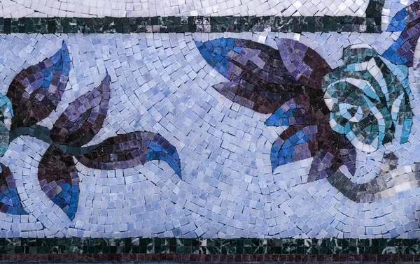 Részletek egy gyönyörű Márvány mozaik panel. Belső márvány mosai — Stock Fotó