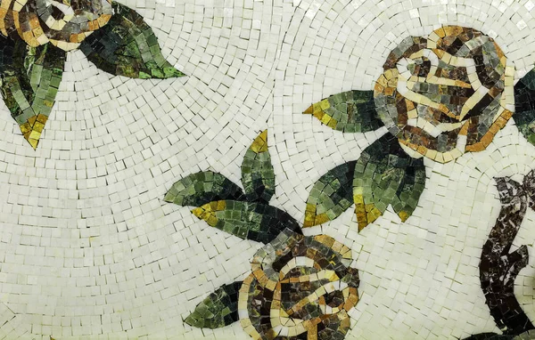 Detaliu Unui Panou Frumos Mozaic Din Marmură Mozaic Din Marmură — Fotografie, imagine de stoc