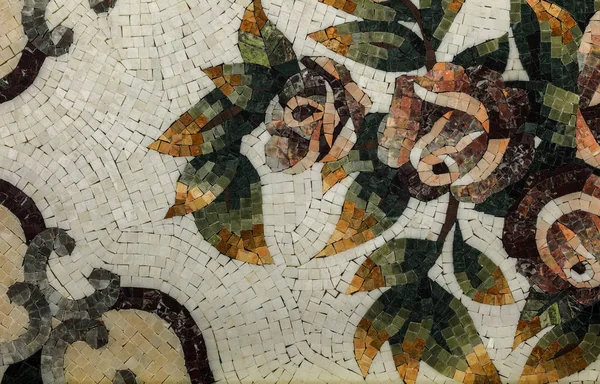 Деталь Красиво Мармуровими Мозаїчне Панно Інтер Мармуровою Мозаїкою Шматок Мармур — стокове фото