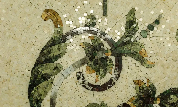 Mozaika marmurowa tła. Panel z mozaiki marmuru. Selektywne foc — Zdjęcie stockowe