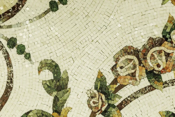 Мармуровий мозаїчний фон. Панель з мармурової мозаїки. Вибірковий фокус — стокове фото