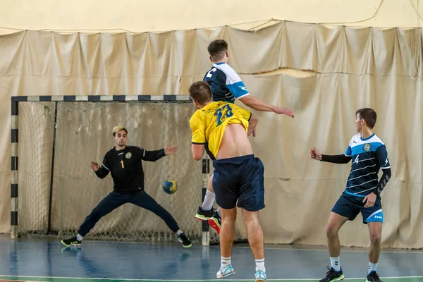 Odessa, Ukraina-3 kwietnia 2019: regionalna piłka ręczna dla mężczyzn wyś — Zdjęcie stockowe