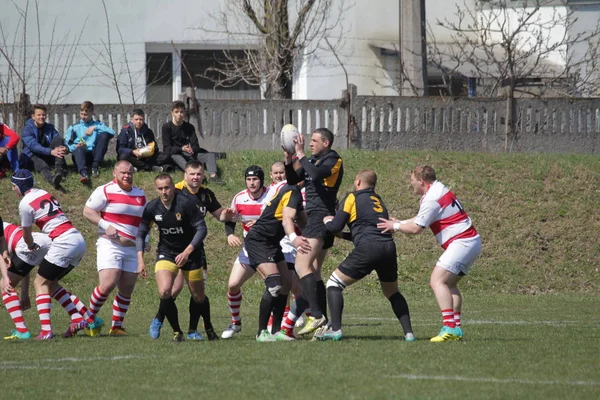 Odessa Ucrania Abril 2019 Selección Nacional Credo Odessa Campeonato Rugby —  Fotos de Stock