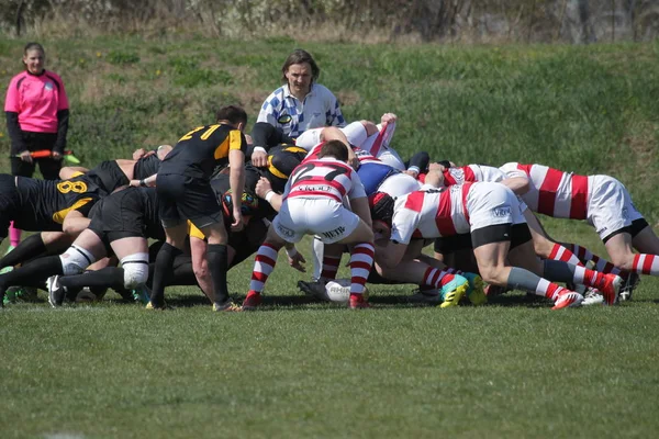 Odessa Ukraina Kwietnia 2019 Reprezentacja Credo Odessa Olympic Kharkov Rugby — Zdjęcie stockowe