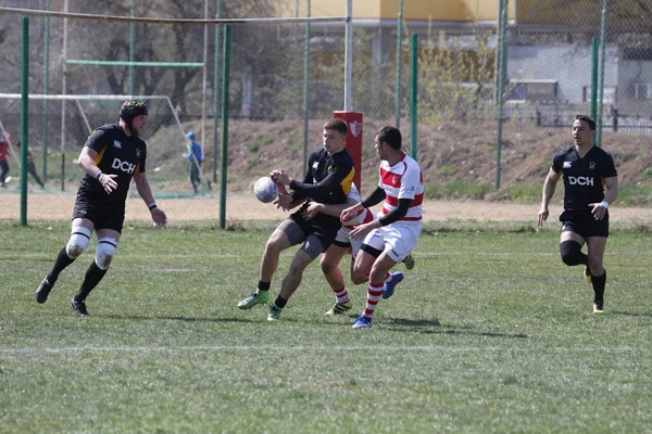 Odessa Ukraina Kwietnia 2019 Reprezentacja Credo Odessa Olympic Kharkov Rugby — Zdjęcie stockowe