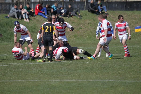 Odessa Ukraina April 2019 Landslag Credo Odessa Olympic Kharkov Rugby — Stockfoto