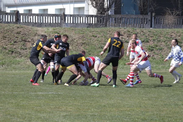 Odessa Ukraina Kwietnia 2019 Reprezentacja Credo Odessa Olympic Kharkov Rugby — Zdjęcie stockowe