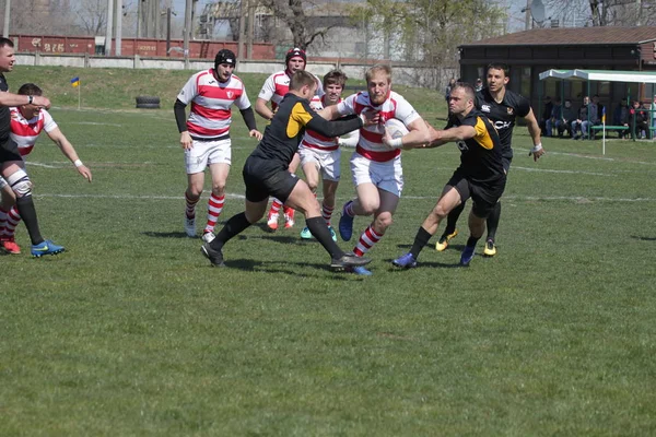 Odessa Ukraina Kwietnia 2019 Reprezentacja Credo Odessa Olympic Kharkov Rugby — Zdjęcie stockowe