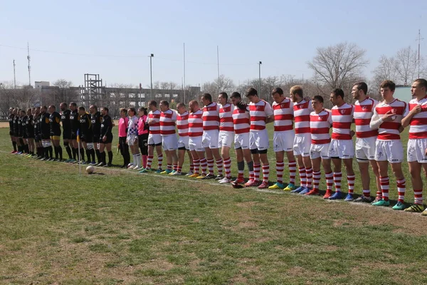 Odessa Ukraina Kwietnia 2019 Reprezentacja Credo Odessa Olympic Kharkov Rugby — Zdjęcie stockowe