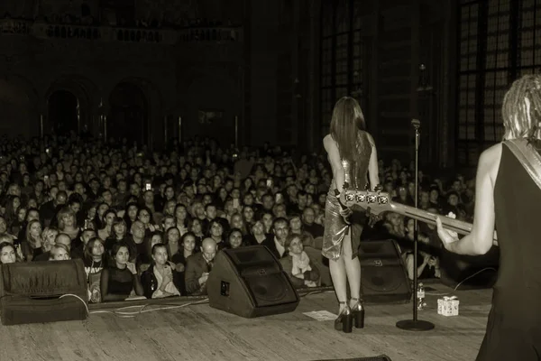 Odessa Ukraine April 2019 Crowd Spectators Rock Concert Alosha Music — Stock Photo, Image