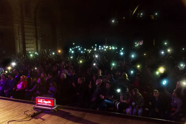 Odessa Ukraine April 2019 Crowd Spectators Rock Concert Alosha Music — Stock Photo, Image