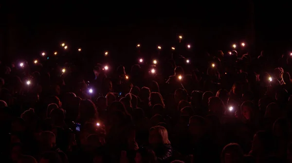 Odessa Ukraine April 2019 Crowd Spectators Rock Concert Alosha Music — Stock Photo, Image