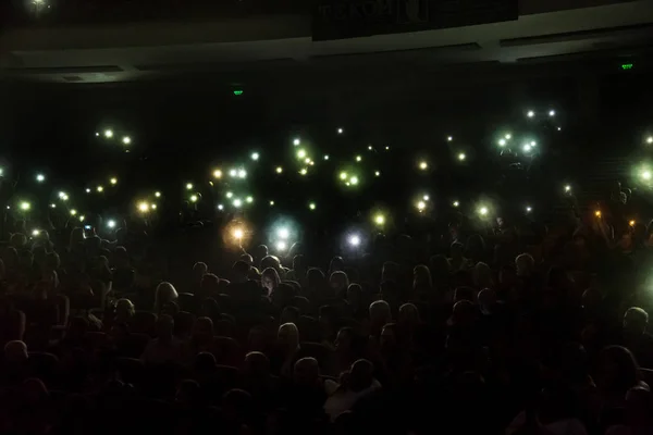 Odessa Ucrânia Abril 2019 Multidão Espectadores Concerto Rock Alekseev Durante — Fotografia de Stock