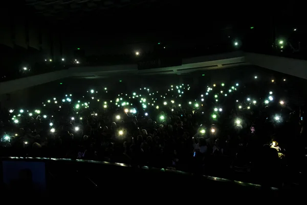 Odessa Ukraine April 2019 Crowd Spectators Rock Concert Alekseev Music — Stock Photo, Image