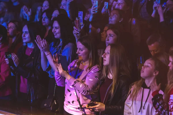 Odessa Ukraine April 2019 Crowd Spectators Rock Concert Alekseev Music — Stock Photo, Image