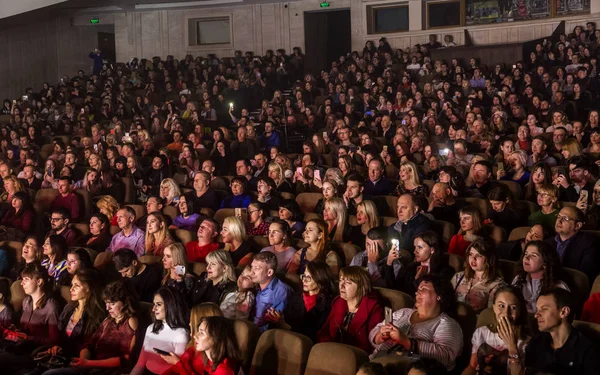 Odessa Ukraine April 2019 Crowd Spectators Rock Concert Alekseev Music — Stock Photo, Image