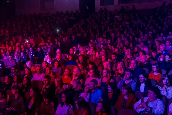 Odessa Ucrânia Abril 2019 Multidão Espectadores Concerto Rock Alekseev Durante — Fotografia de Stock