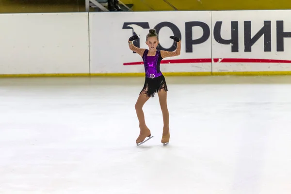 Odessa Ucrania Abr 2019 Niños Pequeños Patinando Arena Hielo Del — Foto de Stock