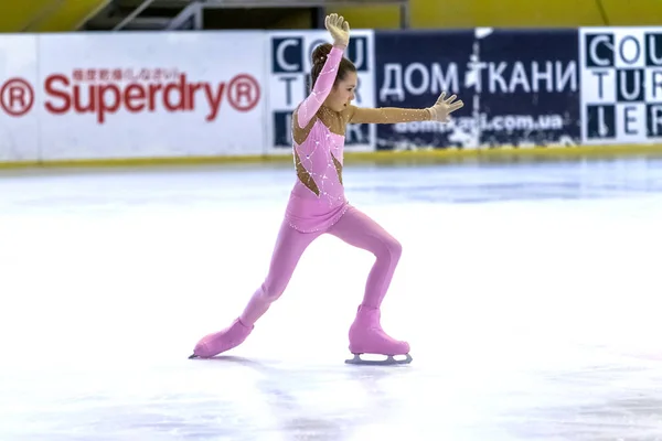 Odessa Ukraine Apr 2019 Young Children Figure Skating Ice Arena — Stock Photo, Image