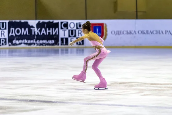 Odessa Ucrania Abr 2019 Niños Pequeños Patinando Arena Hielo Del — Foto de Stock