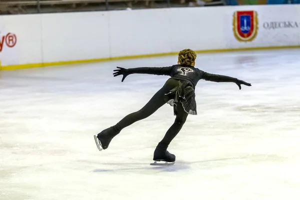 Odessa Ucraina Apr 2019 Bambini Piccoli Pattinaggio Artistico Sull Arena — Foto Stock