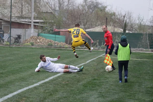 Odessa Ucrania Abril 2019 Partido Fútbol Primera Liga Del Balkans — Foto de Stock