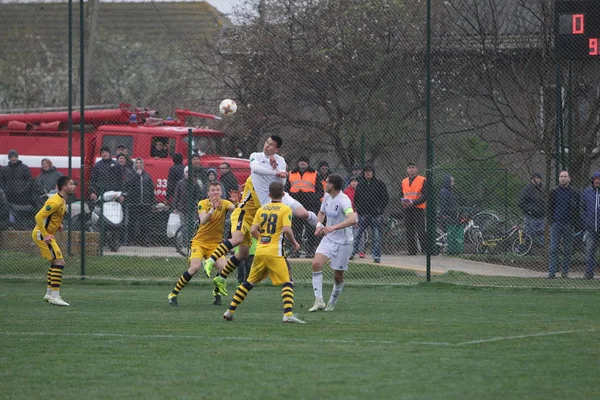 Odessa Ukraine Avril 2019 Match Football Première Ligue Balkans Odessa — Photo