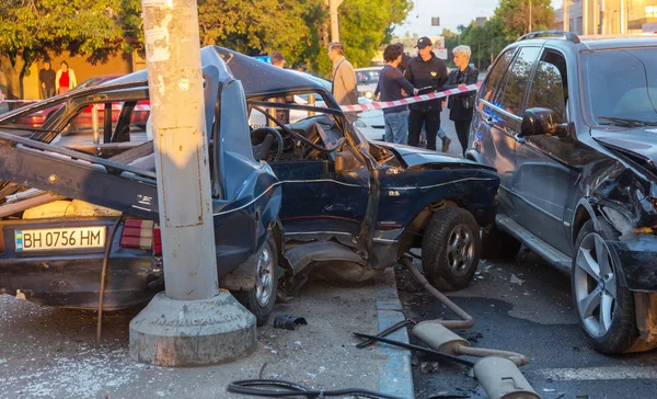 Odessa Ucrania Mayo 2019 Accidente Tráfico Por Accidente Carretera Ciudad —  Fotos de Stock